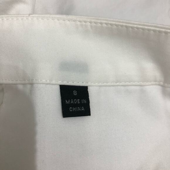 ATM Anthony Thomas Melillo White Cotton Poplin Cropped Trouser Pants Size 8 NWT - Picture 8 of 11